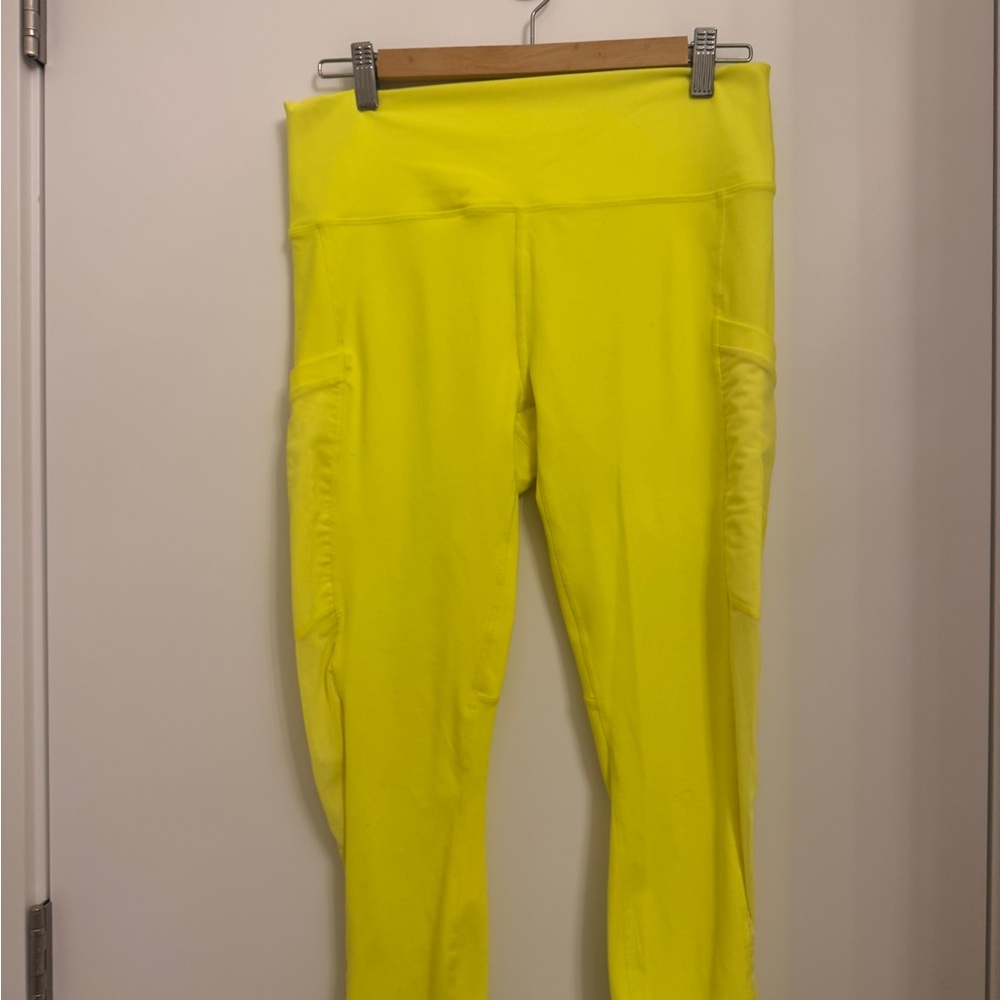 Women's Neon Yellow Fabletics High-Waisted Leggings